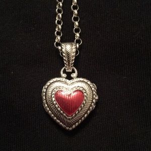 Judith Ripka Sterling Silver Textured Heart Locket